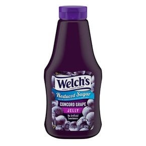 Welch`s 환원 설탕 압착 콩코드 포도 젤리 - 17.1온스, 웰치스 건강식품