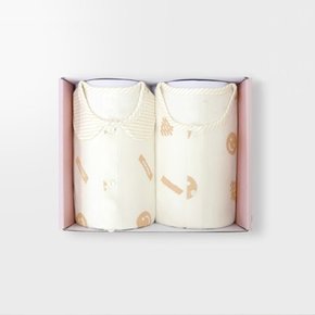 [보리보리/메르베]해쉬브라운 아기 돌선물세트내의+수면조끼_겨울용