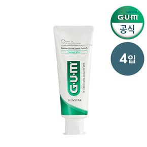 GUM 검 치과 미백 저자극 임플란트 전용 치약 덴탈페이스트S (130g) 4개입
