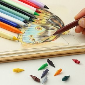 무제한 색연필 12색 세트 + 추가 펜촉 12색