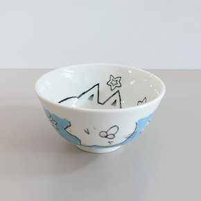 나고미도자기 캐릭터 고양이 대접 국그릇 일본 도자기 식기