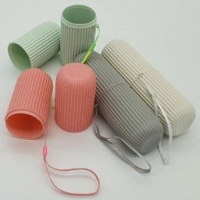 휴대용 양치컵 칫솔통 1개(색상랜덤)