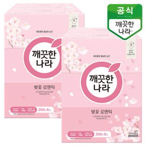 벚꽃 로맨틱 미용티슈 200매 6입x2팩[34047905]