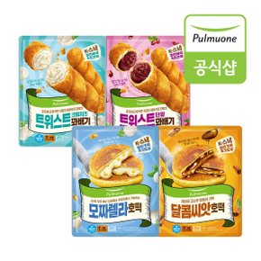 꽈배기, 호떡 4봉 골라담기 (단팥,크림치즈,달콤씨앗.모짜렐라) (총 16개입)