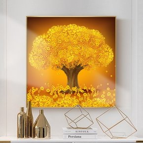 풍수 돈들어오는 황금 돈나무 그림 액자 골드머니 80x80cm[무료배송]