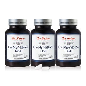 칼슘+마그네슘+비타민D+아연 1450 90정X3통(9개월분)/칼마디