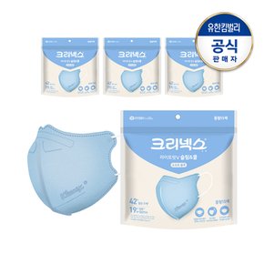 라이트핏V 슬림&쿨마스크 중형 15개입X4개_블루