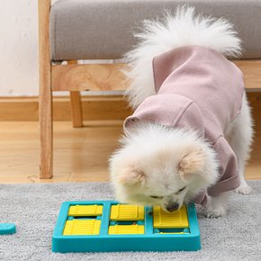 강아지 고양이 퍼즐 장난감 후각발달 지능개발 간식놀이 - 슬라이드 블록 노즈워크