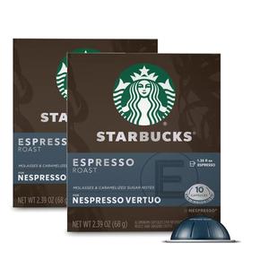 [해외직구] Starbucks 스타벅스 네스프레소 버츄오캡슐 에스프레소 스벅커피 10입 2팩