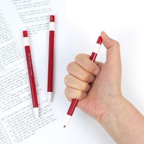 PF 빨간 채점펜 노크식 채점용 색연필 2mm (16개)