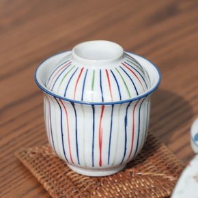 일본풍 자왕무시 컵+뚜껑 세트 (무지개) 볼 접시 MQ05