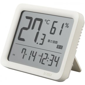 타니타 온습도계 알람 시계 온도 습도계 컨디션 센서 아이보리 TC-421-IV