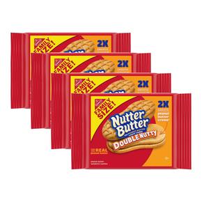 [해외직구] Nutter Butter 나비스코 너터버터 더블 너티 피넛 버터 샌드위치 쿠키 432g 4팩