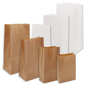 크라프트/흰색 종이봉투 500장 식품 빵 튀김 포장 각대봉투