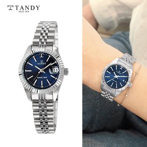 [TANDY] 탠디 럭셔리 메탈 손목시계(오스트리아 스톤 식입)T-3921 여자 다크블루
