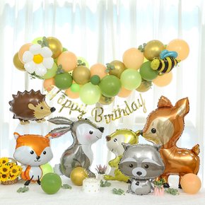 초록마을 동물 친구들 모여라 생일파티 풍선세트