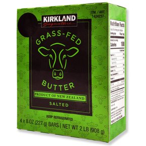 코스트코 커클랜드 grass fed 가염 버터 908g (227g x 4ea) 아이스박스+아이스팩 추가금없음