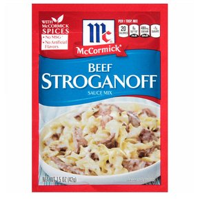 [해외직구]맥코믹 비프 스트로가노프 시즈닝 믹스 42g 12팩 McCormick Seasoning Mix Beef Stroganoff 1.5oz