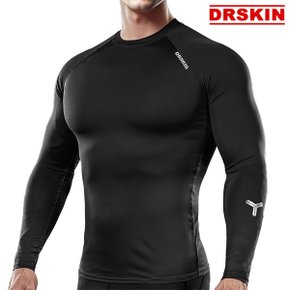 [DRSKIN] 남성 스포츠 기능성 컴프레션 남성 라운드 긴팔 티셔츠