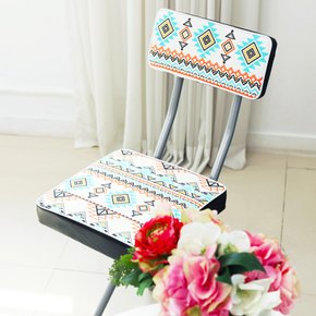 인디언 사각 쿠션 등받이 의자 등받이의자 사각의자 접이식의자 쿠션의자 스툴 간이의자 미니의자