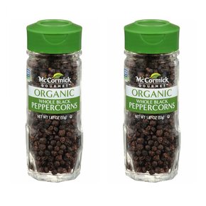 [해외직구]맥코믹 고메 홀 블랙 페퍼콘 53g 2팩 McCormick Peppercorns Black Gourmet Whole 1.87oz