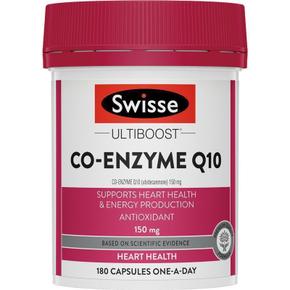 [해외직구] 호주직구 스위스 코큐텐 코엔자임 150mg 180캡슐 Swisse Ultiboost Co Enzyme Q10 150mg