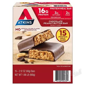 엣킨스 앳킨스 초콜릿 피넛 버터 프로틴바 15개 ATKINS PROTEIN BARS 707607