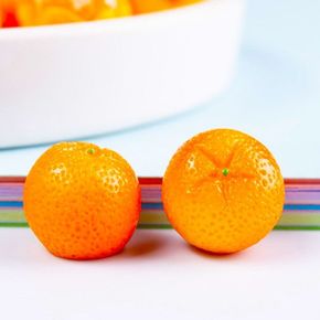 감귤 원형 생귤 과일 미니어쳐 파츠 제주 레드향 천혜향 황금향 가정용 한 2D 오렌지 X ( 10매입 )