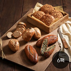 천연발효 비건 통밀빵 3종 6팩 골라담기 / NO하얀밀가루 식사대용 대체당