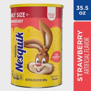 Nesquik네스퀵  Nestle  네스퀵  딸기  맛  파우더  드링크  믹스  35.5온스
