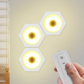 홈앤 LED 붙이는 조명 무드등 3개 무선터치등 벽부등