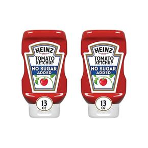 [해외직구] 하인즈 무설탕 토마토 케첩 369g 2팩 Heinz Tomato Ketchup No Sugar Added 13oz