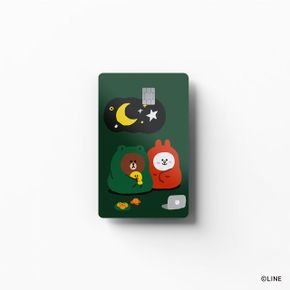 [라인프렌즈] 귤 까먹기 좋은 밤 카드 커버 스티커