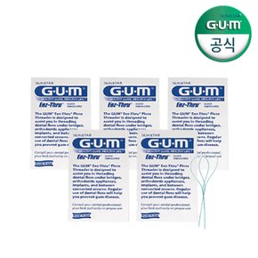 GUM 검 유아치실 치과 이지쓰루 치실고리 840(5P) 5개