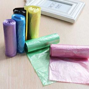 주방 위생 분리수거 일회용 컬러 비닐 봉지 X ( 4매입 )