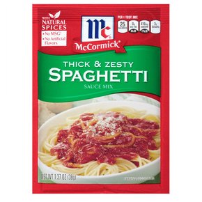 [해외직구]맥코믹 티크 제스티 스파게티 소스 믹스 38g 12팩 McCormick Sauce Mix Thick Zesty Spaghetti 1.37oz