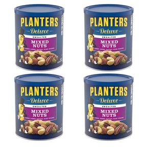 [해외직구]플랜터스 디럭스 언솔티드 믹스 넛 견과류 432g 4팩/ Planters Deluxe Unsalted Mixed Nuts 15.2oz