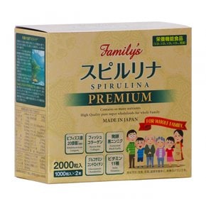 Family`s PREMIUM 스피루리나 2000립(1000립×2개) 천연 스피루리나 비타민 칼슘 비피더스균