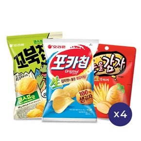 꼬북칩콘스프+포카칩오리지널+눈을감자 (총12봉)