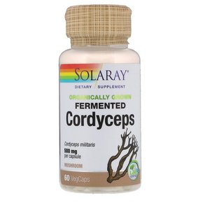 [해외직구]Solaray Cordyceps Fermented 솔라레이 코다이셉스 퍼멘터드 동충하초 500mg 60베지캡슐
