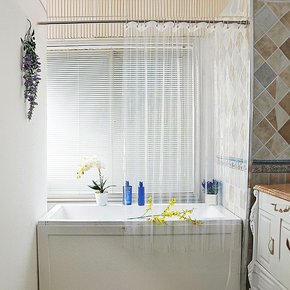샤워 방수 투명 커텐 화장실 소형 커튼 욕실