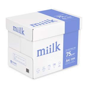 밀크 A4용지 75g 1박스(2500매) Miilk