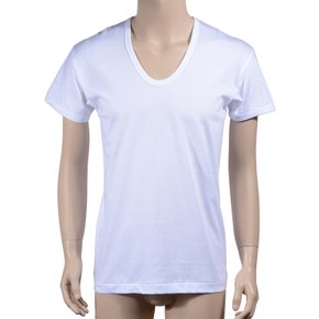 런닝 러닝 T셔츠깨끗한 면 U넥 트라이남U넥 반팔 100% 백색 T셔츠-95100105 X ( 2매입 )