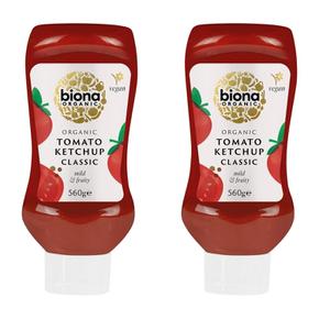 [해외직구] Biona 비오나 클래식 토마토 케찹 스퀴즈 보틀 560g 2팩
