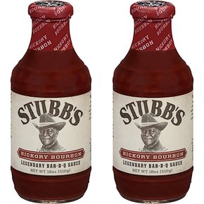 스터브 히코리 보본 바베큐 소스 Stubb Hickory Bourbon BBQ Sauce 18oz 2개