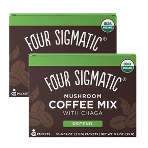 [해외직구] Four Sigmatic Mushroom Coffee 머쉬룸 커피 차가버섯 동충하초 25g 2팩