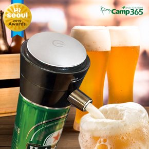 [캠프365]2in1 병/캔 크림 맥주거품기 캠핑용 가정용