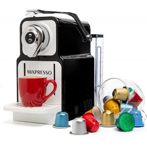 [해외직구] Mixpresso  에스프레소  머신  Nespresso  호환  캡슐  싱글  서브  커피  메이커  에스프레소  포드  블랙