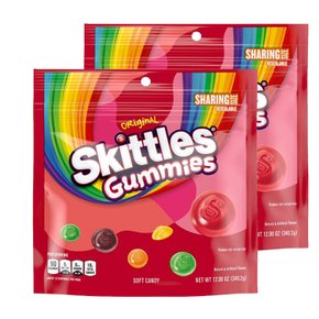 스키틀즈 오리지널 구미 캔디 카라멜 Skittles Original Gummy Candy 340.2g 2개