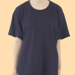 남녀공용기본반팔티 민무늬T 기본무지티셔츠 네이비 (WC4B763)